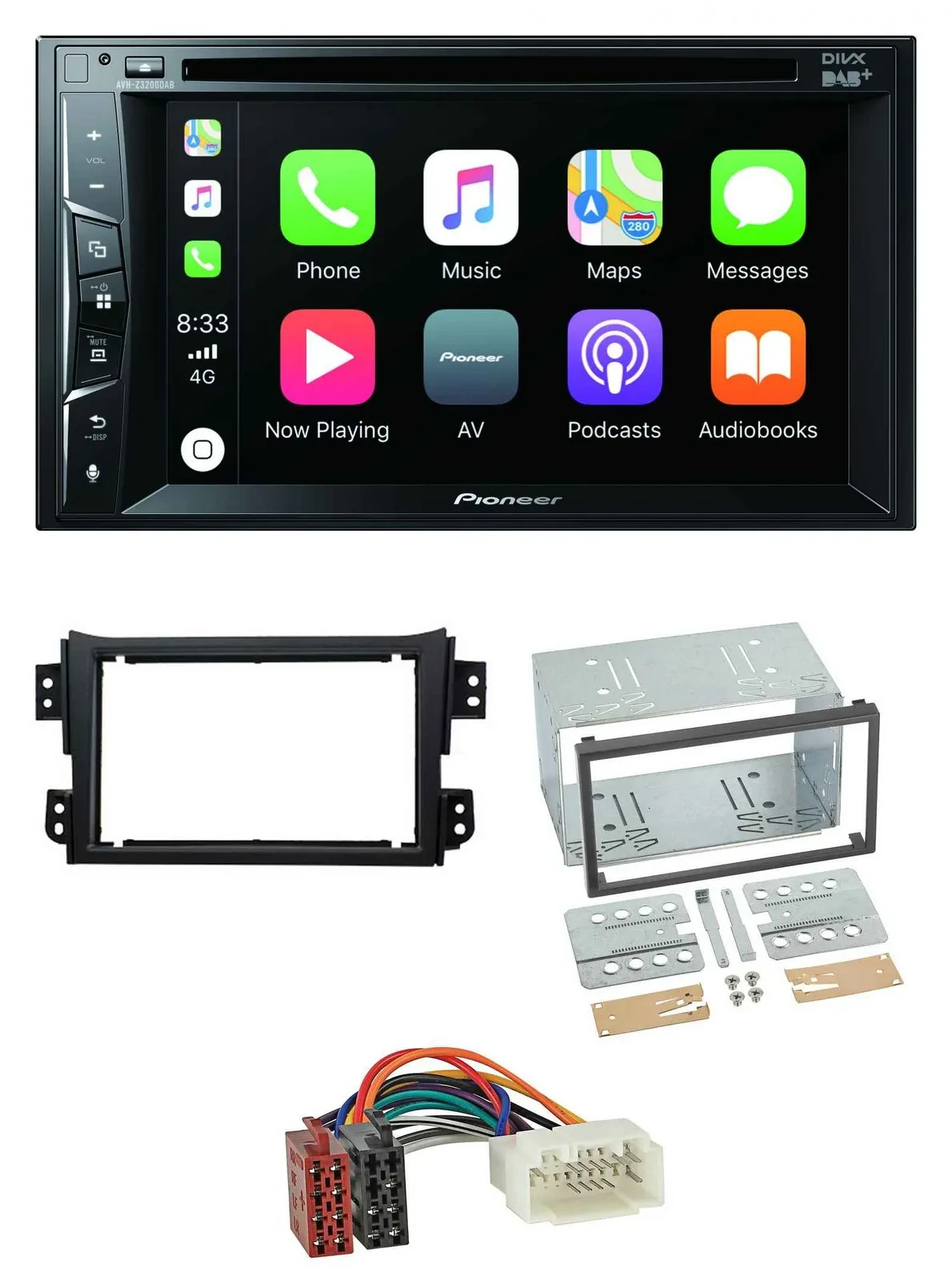 Pioneer MP3 USB DVD Bluetooth DAB 2DIN Autoradio für Opel Agila B Suzuki Splash