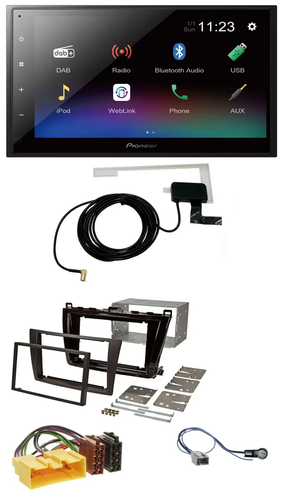 Pioneer DAB MP3 Bluetooth 2DIN USB Autoradio für Mazda 6 (208-2012)