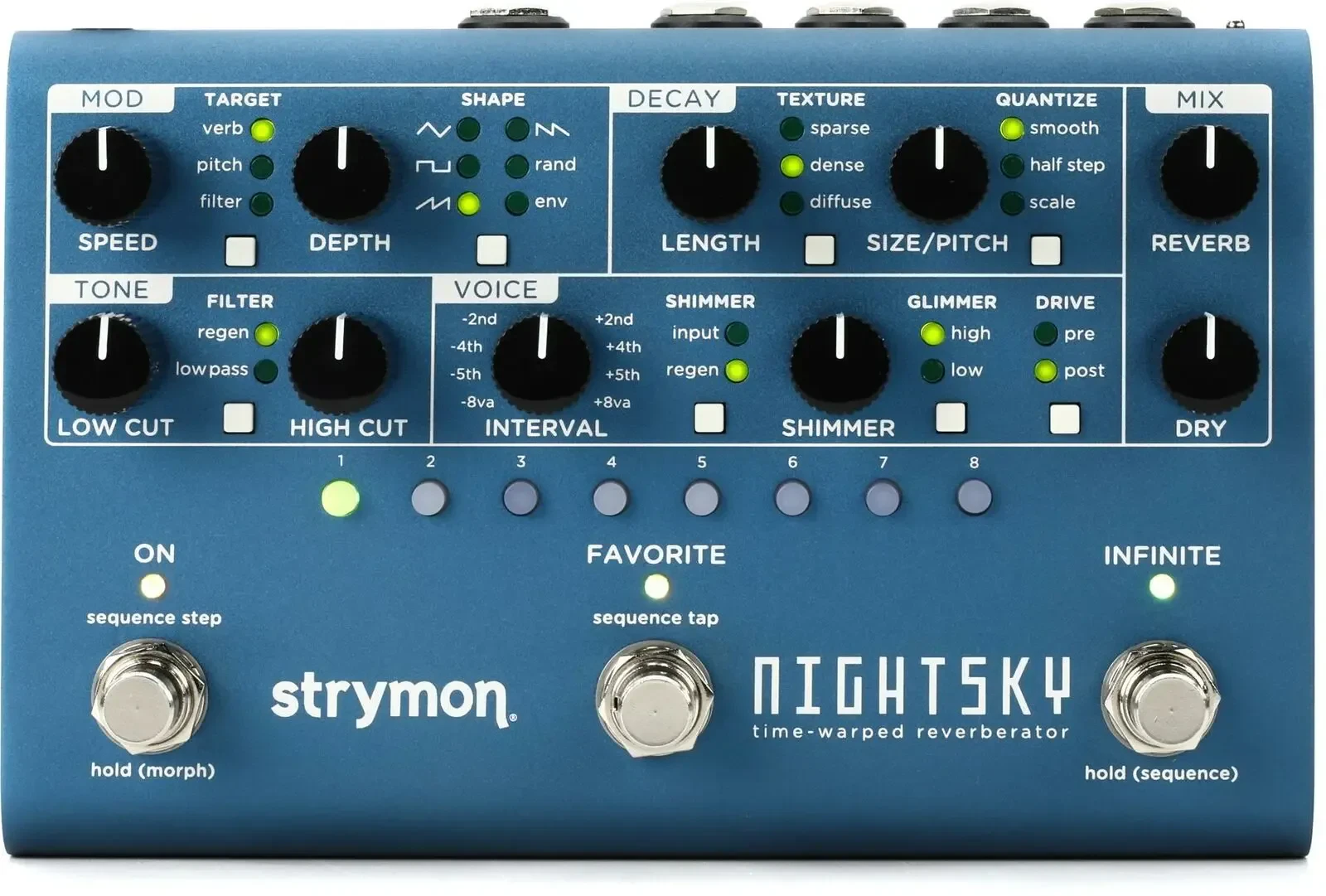 Педаль эффектов для электрогитары Strymon NightSky Time Warped Reverberator