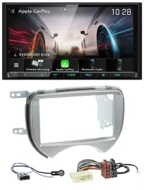 Kenwood MP3 2DIN USB DAB Bluetooth Autoradio für Nissan Micra 2010-2013 silber