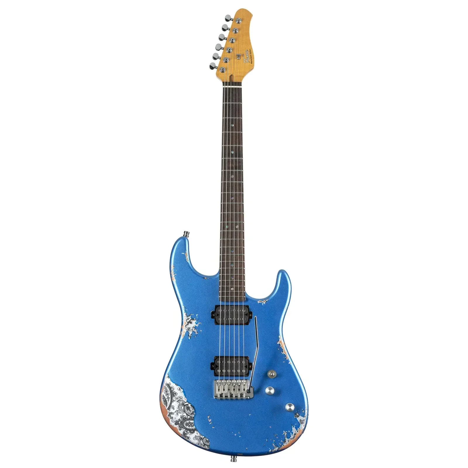 Электрогитара Fame Audio Custom ST RW Worn Aqua Metallic Over Paisley