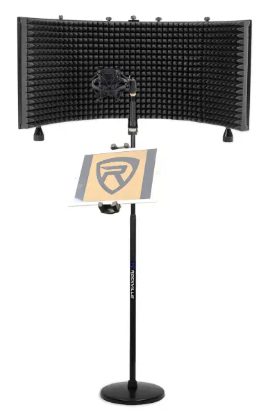 Rockville Recording Package w/Mic Stand+Isolation Shield+Tablet Mount+Shockmount