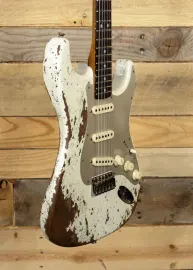 Fender Custom Shop Roasted Big Head Strat Electric Guitar Aged White Super Heavy