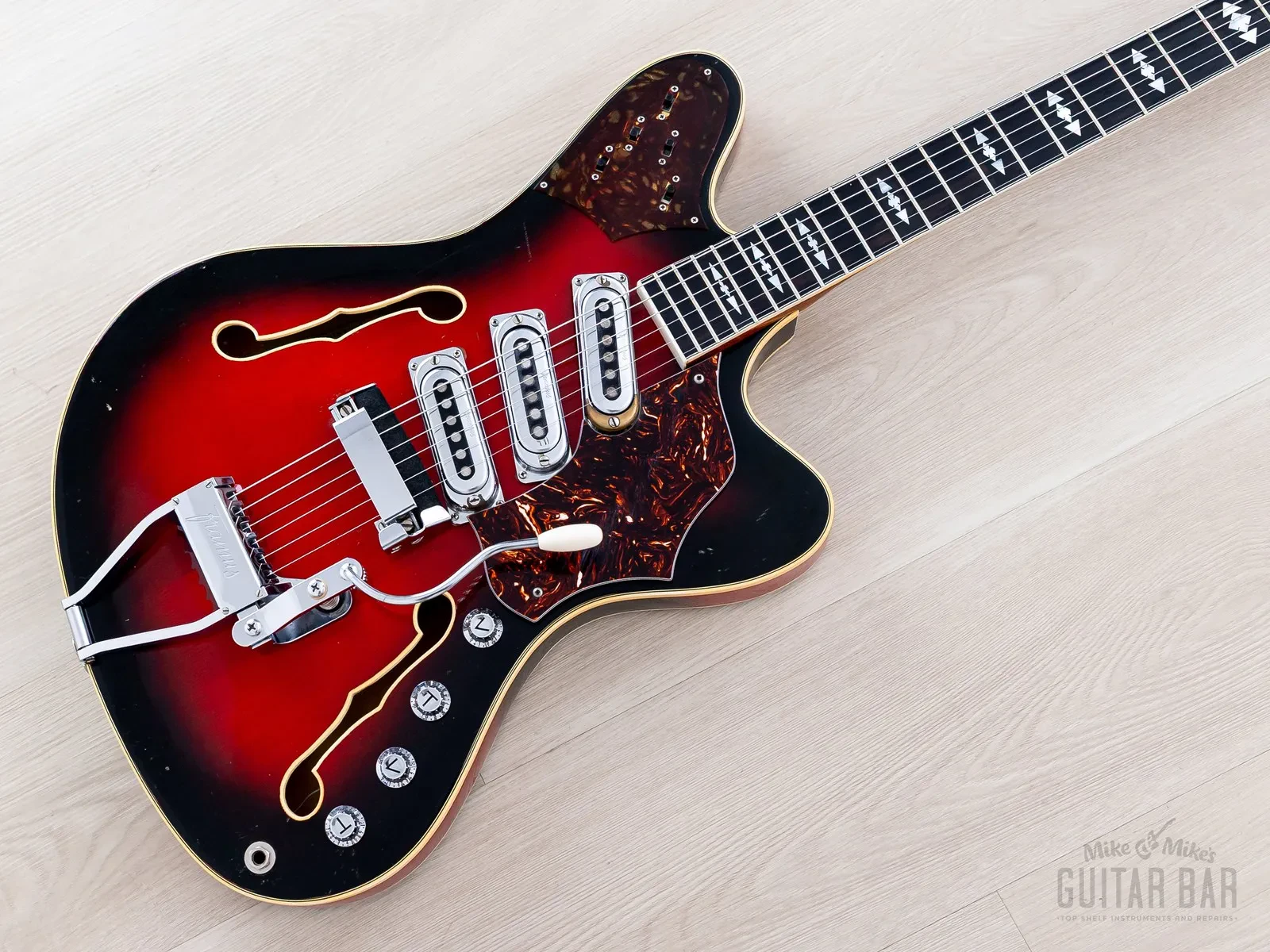 1966 Framus Television 5/118-54T Vintage Guitar Red Sunburst, 100% Original