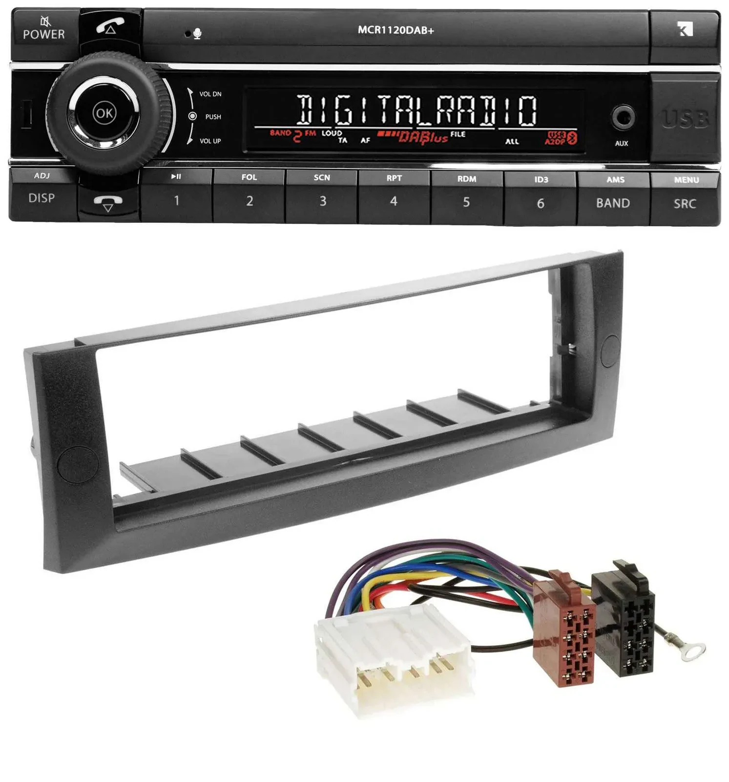 Kienzle Bluetooth MP3 USB DAB Autoradio für Mitsubishi Colt (2004-2008)