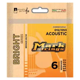 Струны для акустической гитары Markbass Bright Series Bronze 80/20 12-53