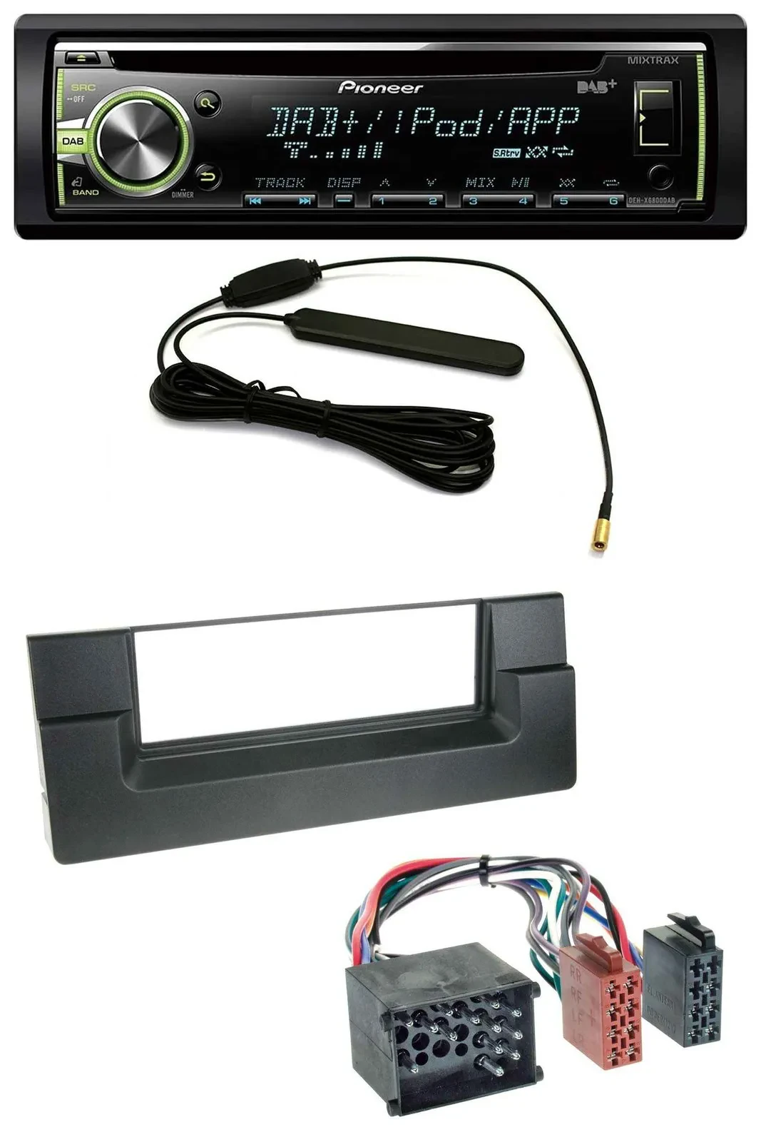 Pioneer MP3 USB CD DAB AUX Autoradio für BMW 5er (E39) X5 (E53) Rundpin