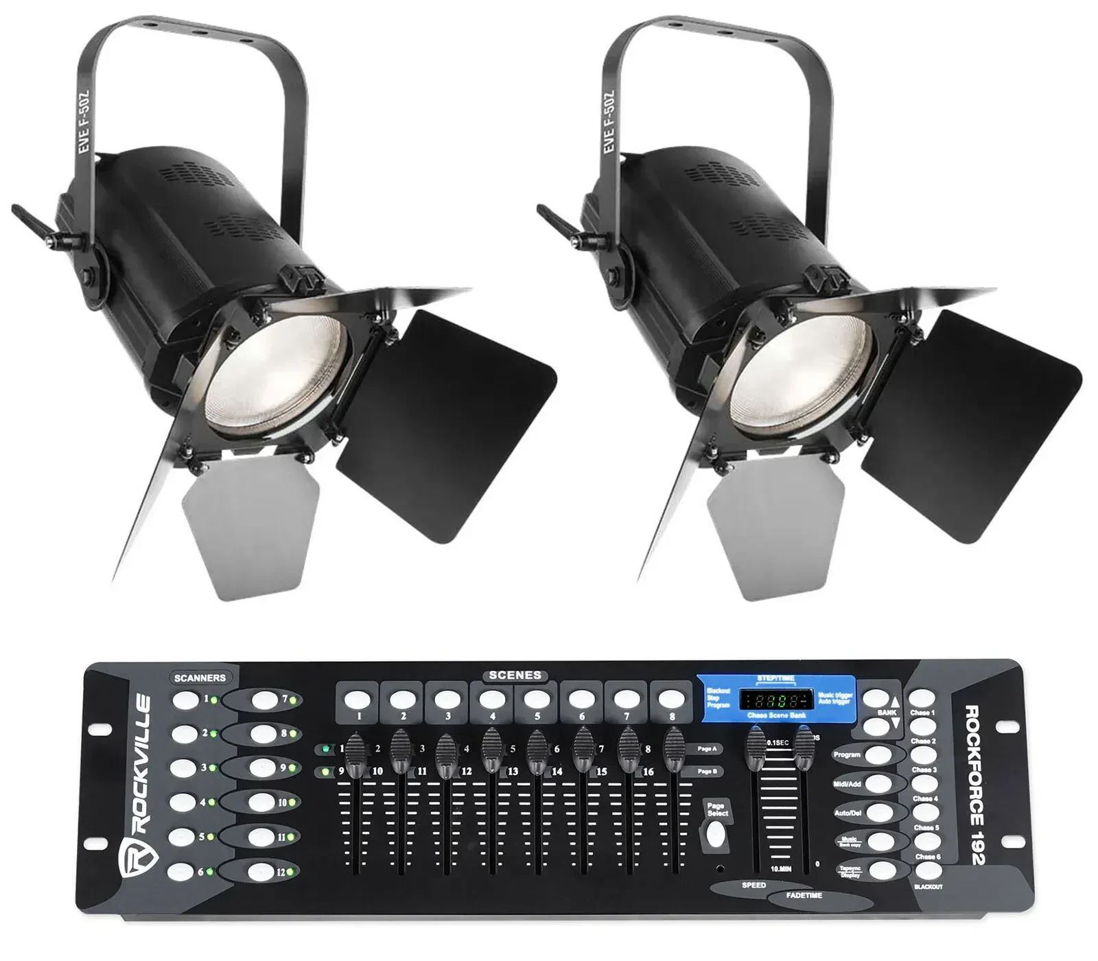 Светодиодный прибор Chauvet DJ EVE F-50Z с DMX-пультом (пара)