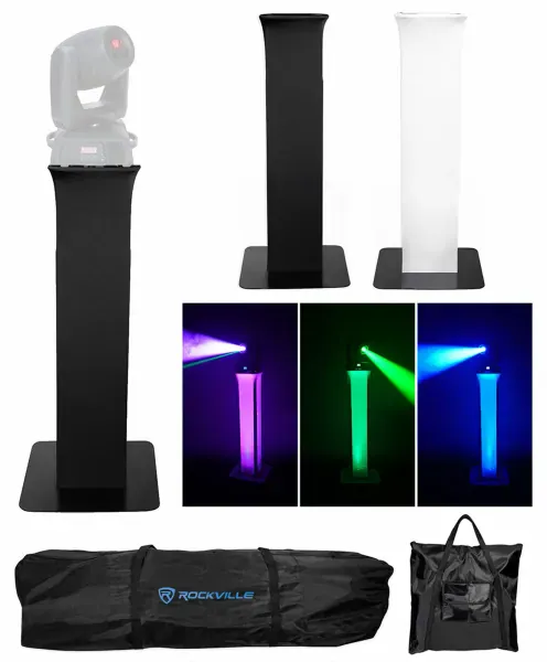 (1) Totem Light Stand+Black+White Scrims For American DJ VIZI SPOT 5R