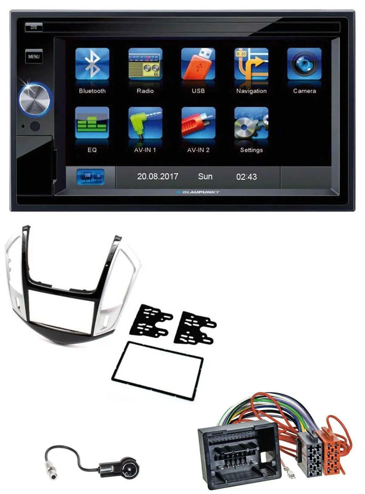 Blaupunkt SD Bluetooth 2DIN MP3 USB AUX Autoradio für Chevrolet Cruze 2011-2016