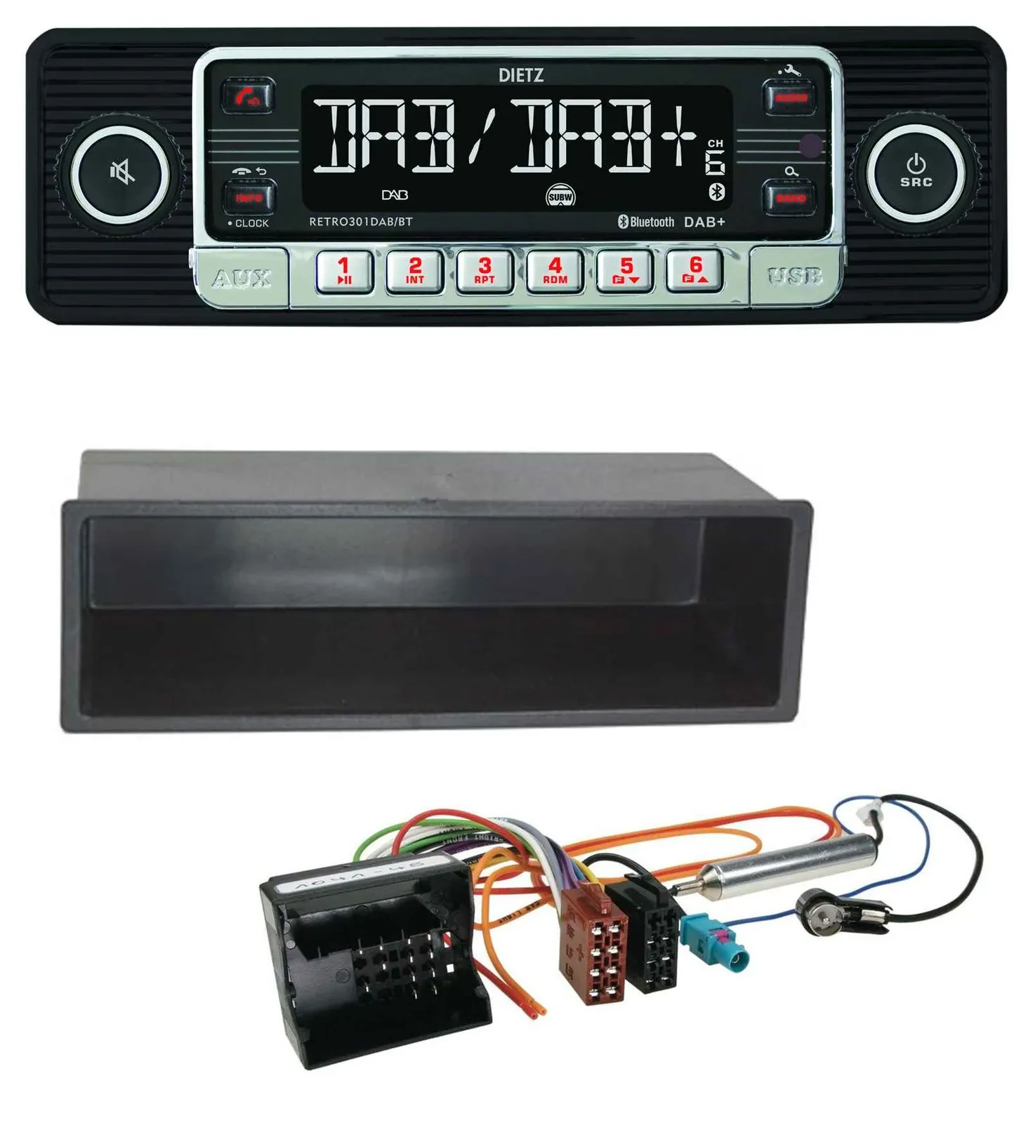 Автомагнитола Dietz USB DAB MP3 Bluetooth для Peugeot 207/307/Expert/Partner