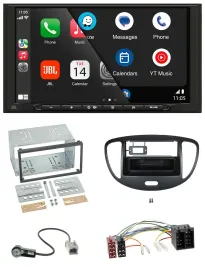 JBL USB 2DIN MP3 Bluetooth AUX Autoradio für Hyundai i10 2008-2013 schwarz