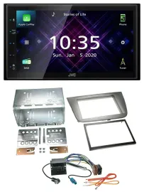 Автомагнитола JVC 2 DIN, DAB, Bluetooth, USB для Seat Altea/Altea XL/Toledo, антрацит