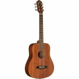 Oscar Schmidt OGM8M Mini 1/2 Size Dreadnought Acoustic Travel Guitar, Natural