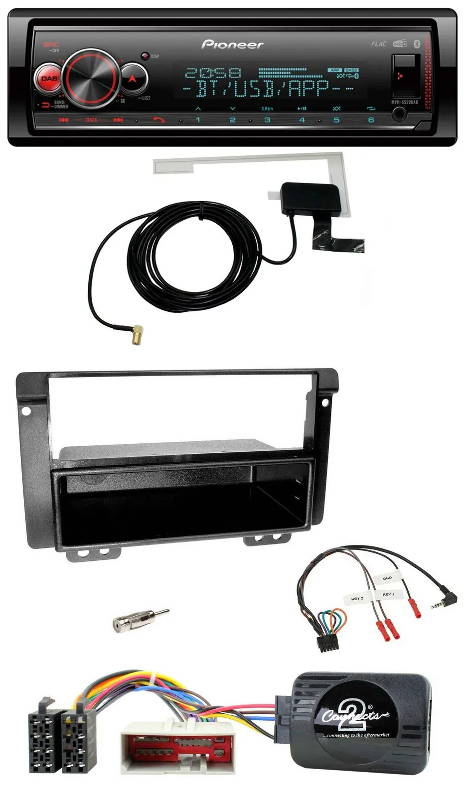 Pioneer Bluetooth DAB USB Lenkrad Autoradio für Landrover Freelander 2004-2006