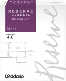 Трость для кларнета Bb Rico Reserve Classic DCT1040