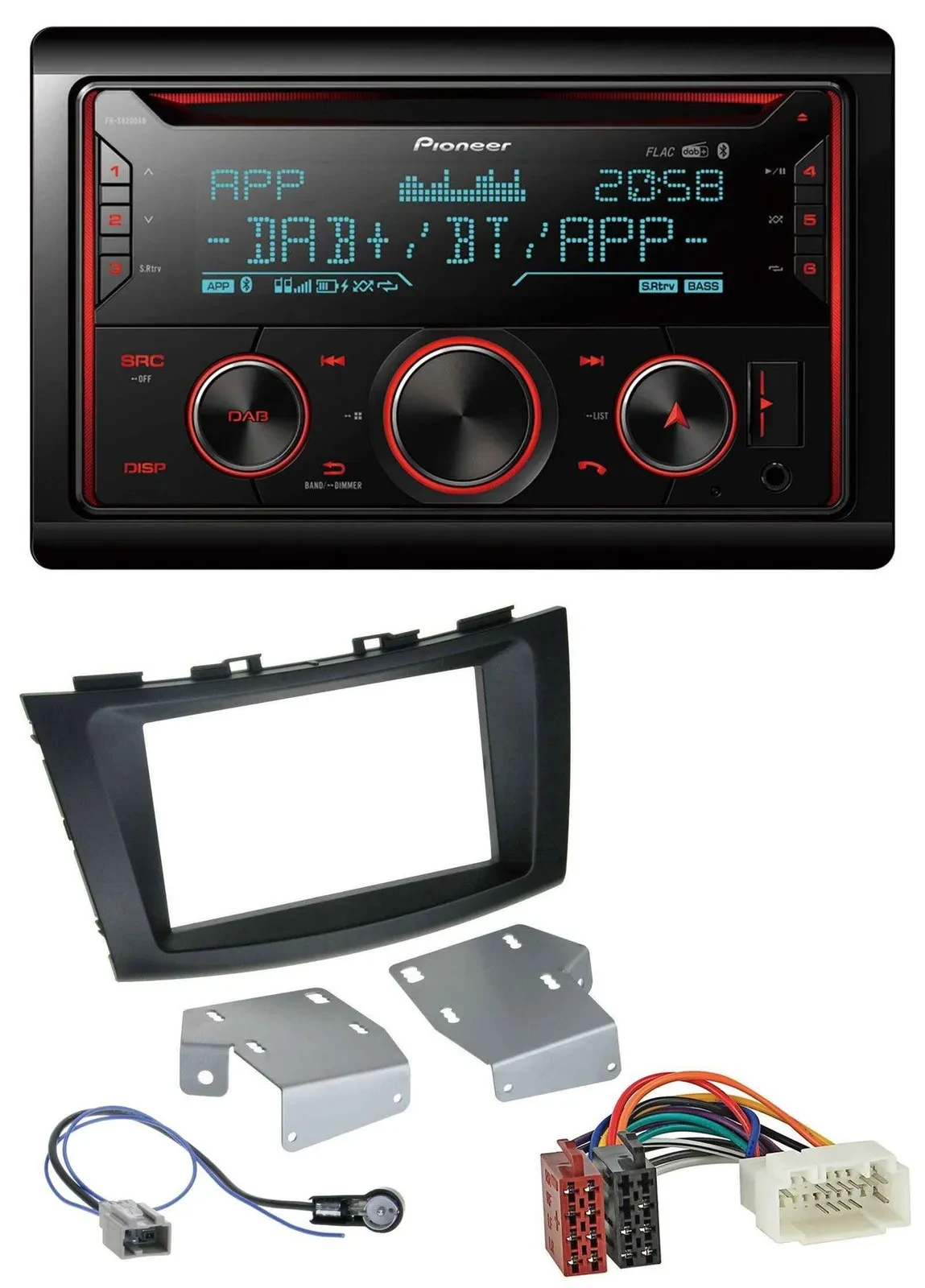 Автомагнитола для Suzuki Swift (с 2010) Pioneer 2-DIN DAB Bluetooth USB CD