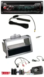 Автомагнитола для Hyundai i20 Pioneer DAB, Bluetooth, CD, USB, совместима с кнопками на руле, серебристая