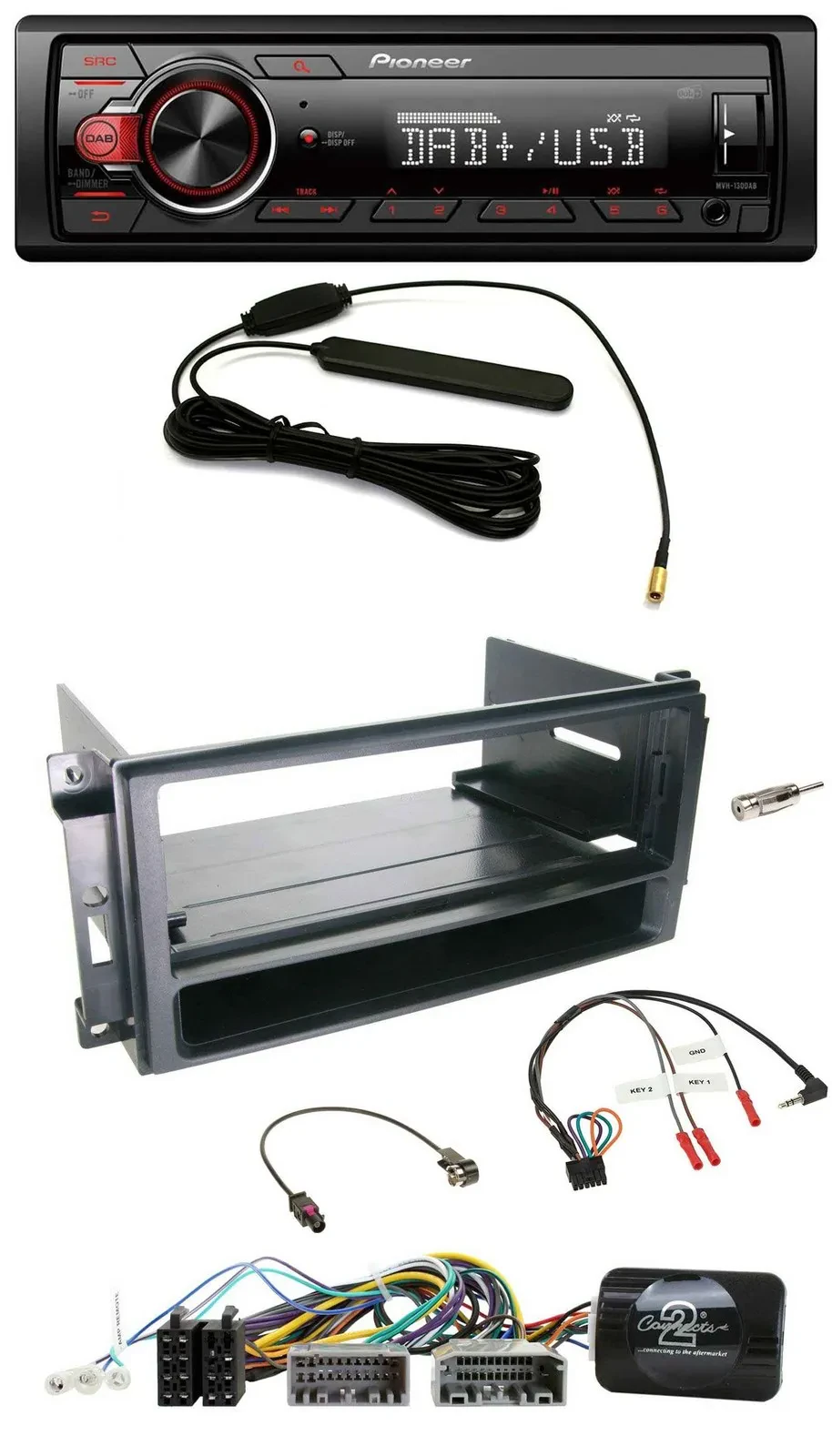 Pioneer MP3 DAB 1DIN Lenkrad USB Autoradio für Chrysler Dodge Jeep