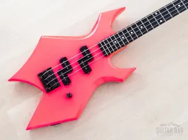 1980s BC Rich Warlock Bass NJ Series II Vintage Double P Fluorescent Pink, Japan