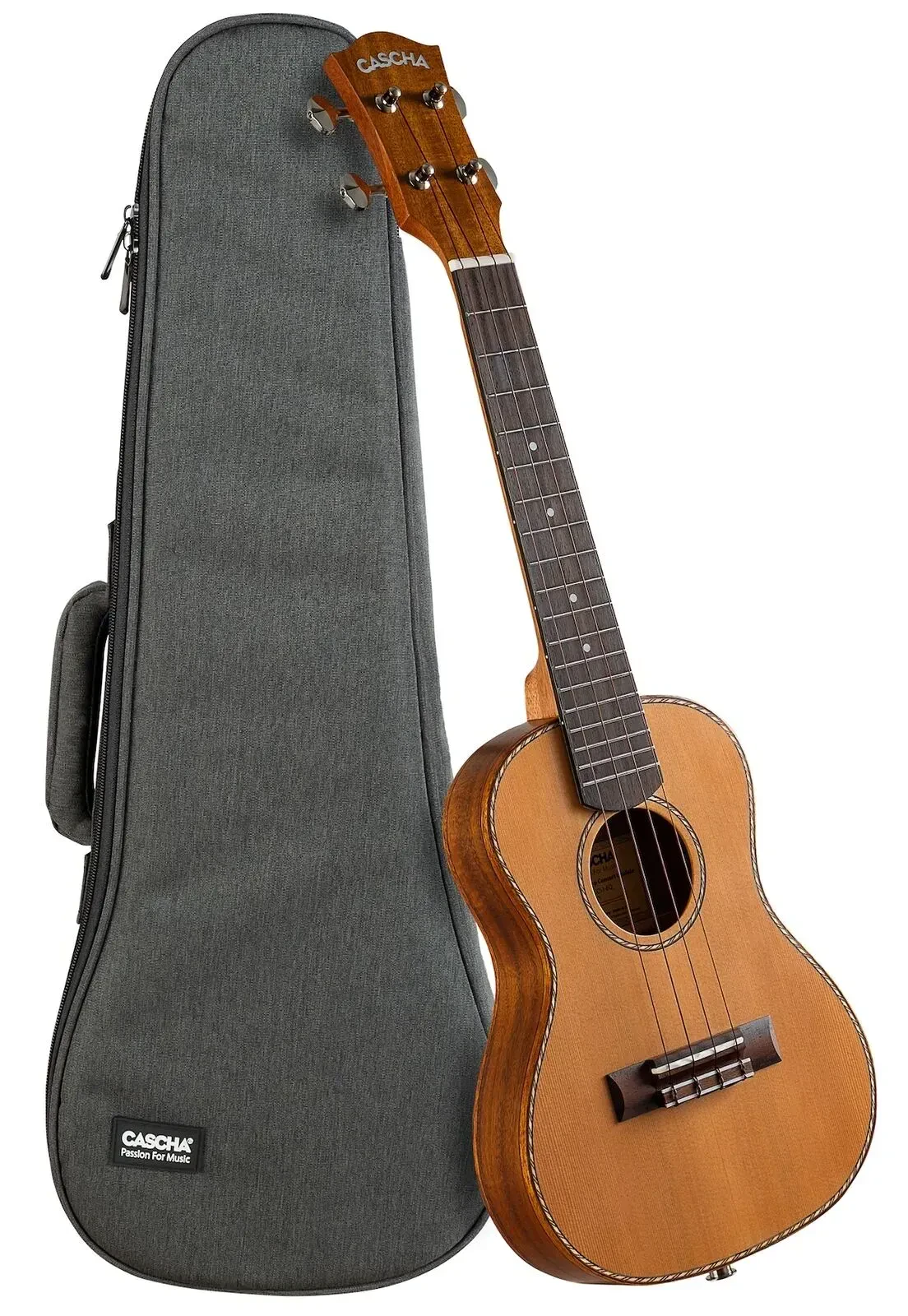 Электроакустическая укулеле Cascha CUCCS1-EQ концерт, верхняя дека массив махагони