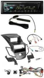 Pioneer CD MP3 Lenkrad DAB USB Autoradio für Ford Fiesta 08-10 Display schwarz