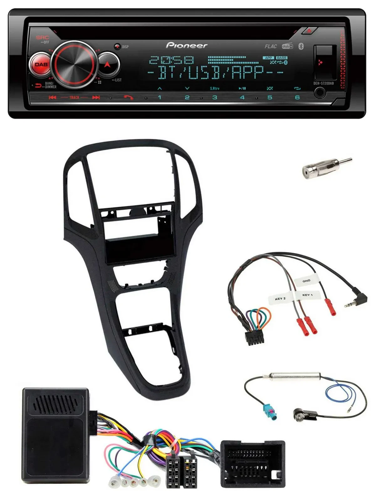Автомагнитола Pioneer DAB, CD, Bluetooth, USB для Opel Astra J 2009–2016
