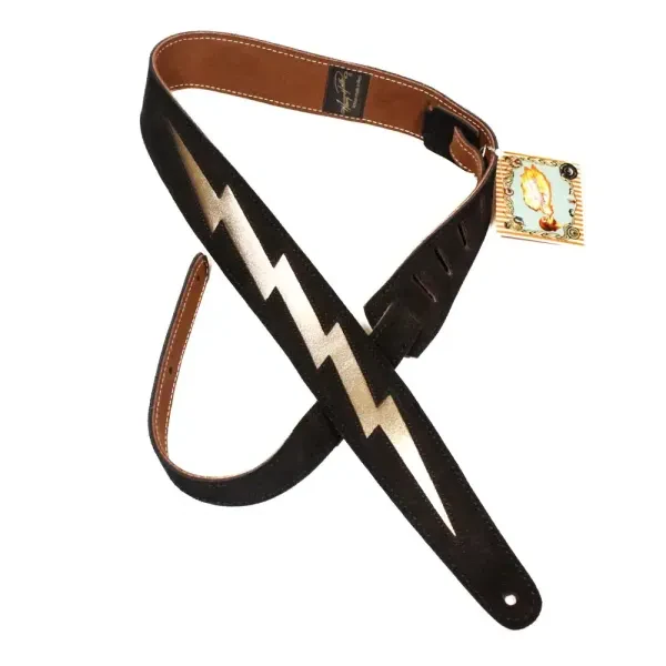 Ремень для гитары Henry Heller HPBLT-01 Garment Leather Gold Bolt