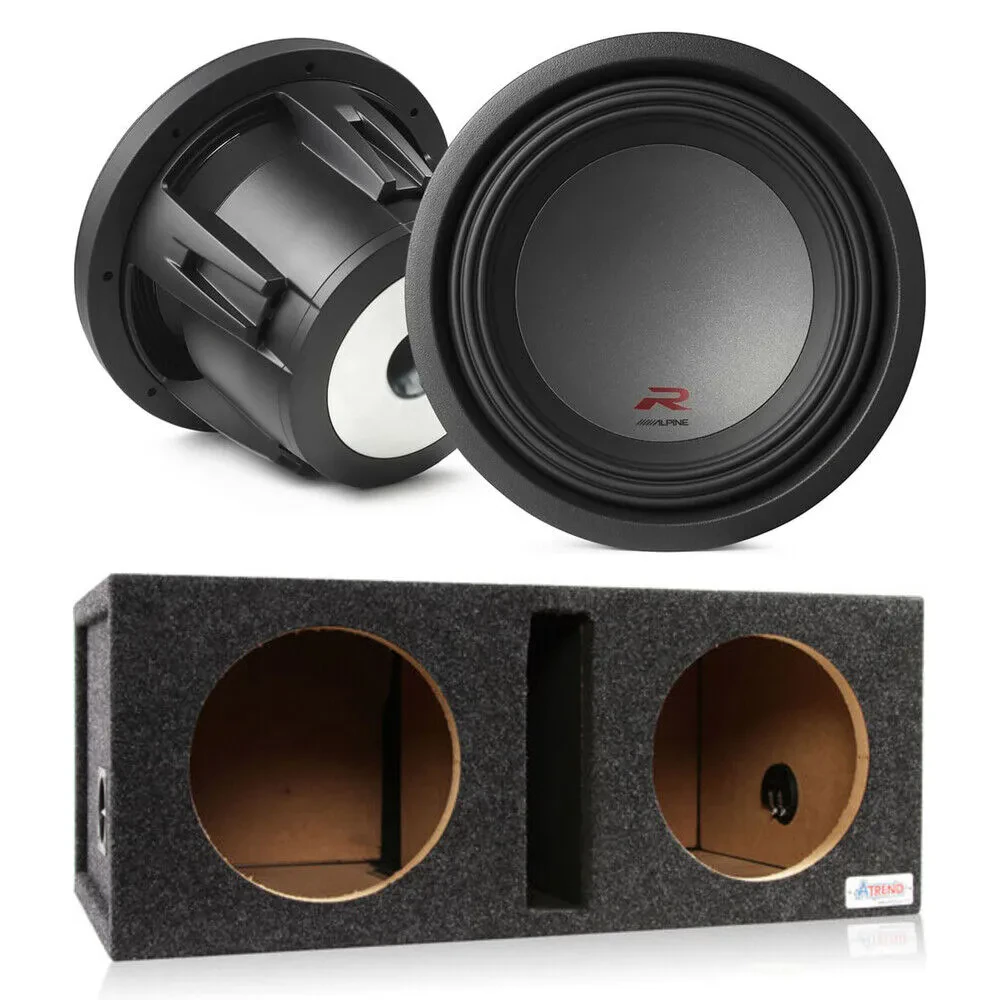 Alpine R2-W12D2 | (2) 750W 12" Dual 2-Ohm Subwoofers with Ported Dual Enclosure