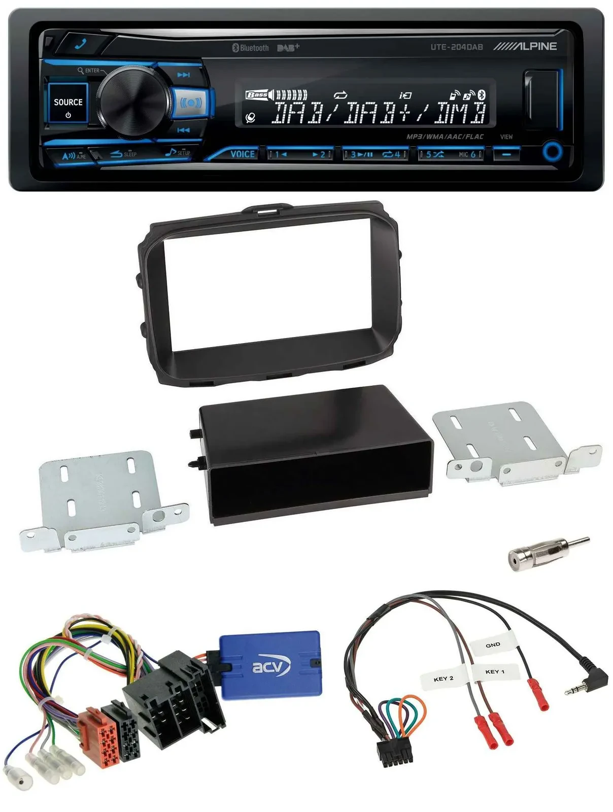 Автомагнитола для Alfa Romeo Giulietta (2013–2021) Alpine USB, Bluetooth, DAB, поддержка управления с руля