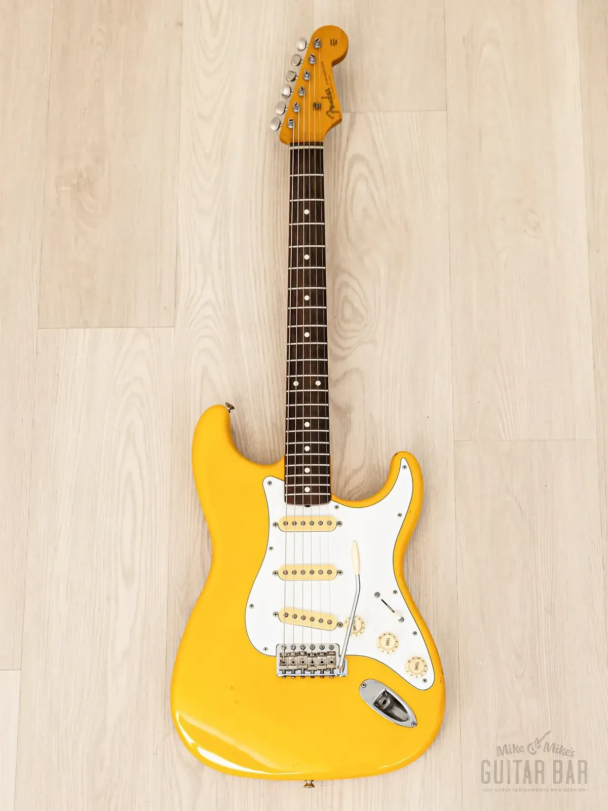 Электрогитара Fender Stratocaster 1962 Vintage Reissue ST62-55 SSS Rebel Yellow w/gigbag Japan 1988