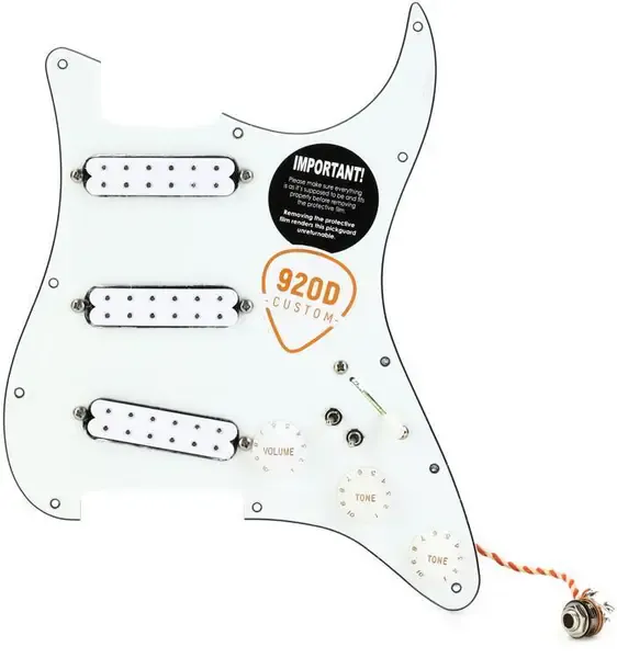 Пикгард со звукоснимателями 920D Custom Stratocaster Polyphonic Loaded Pickguard White