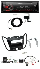 Автомагнитола для Ford C‑Max/Kuga Pioneer 1-DIN USB DAB MP3 поддержка кнопок на руле матовый черный