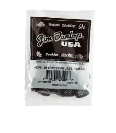Медиаторы Dunlop 482R150 Tortex Pitch Black Jazz III 1.5 (72 штуки)