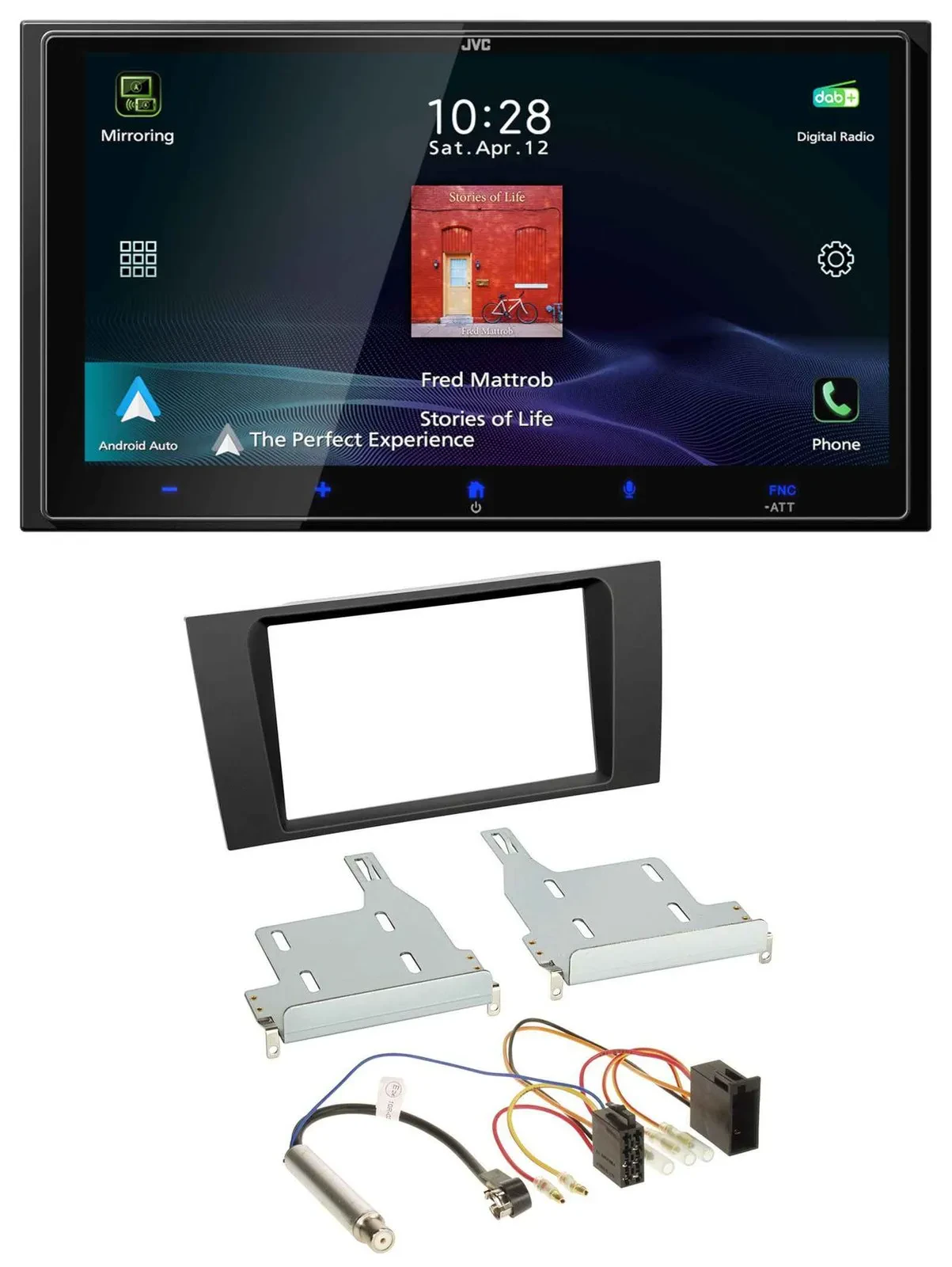JVC USB Bluetooth 2DIN DAB MP3 Autoradio für Audi A4 B5 1999-2001 Symphony
