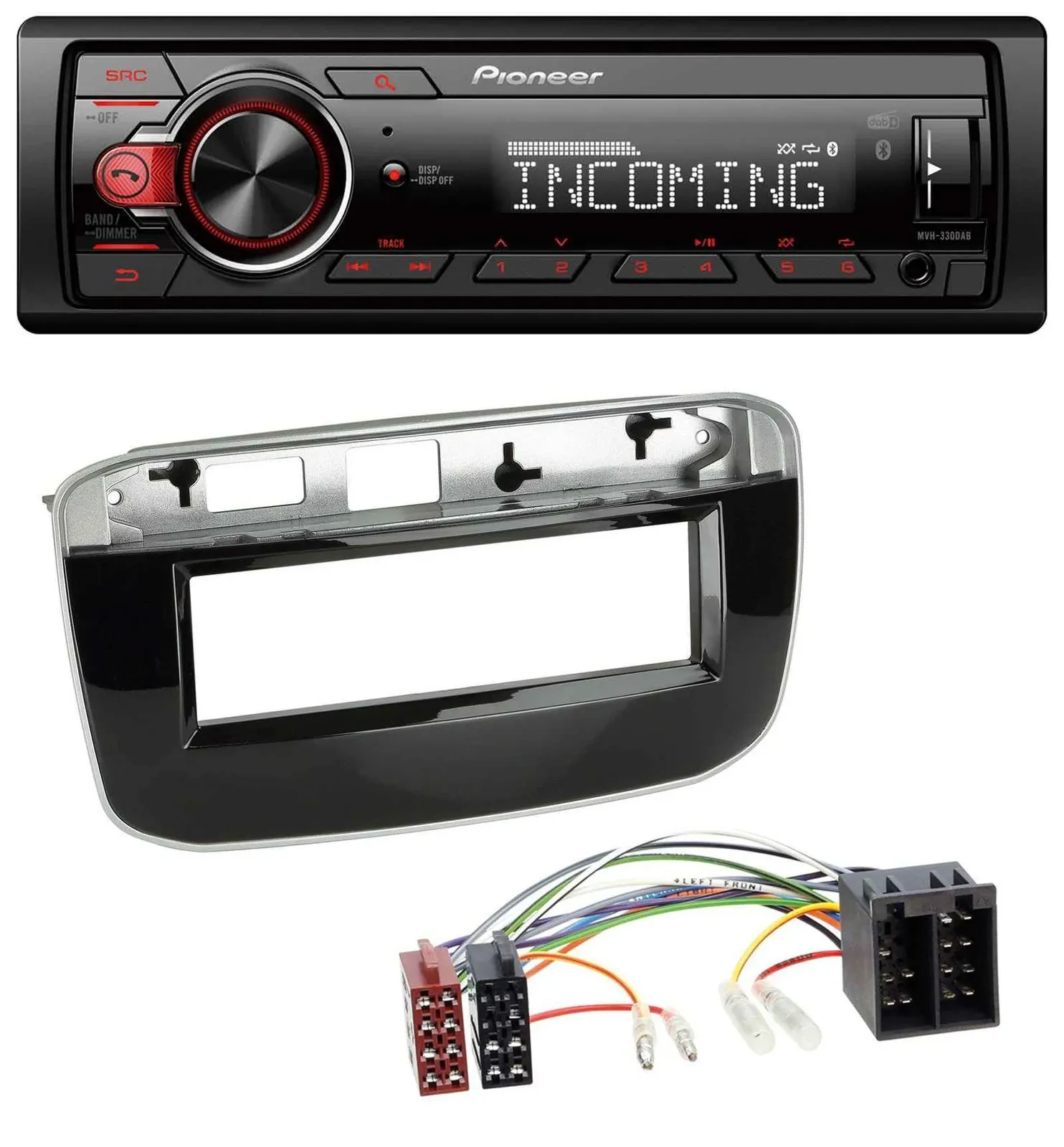 Pioneer Bluetooth USB DAB MP3 Autoradio für Fiat Punto Punto Evo (ab 2011)