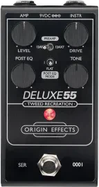 Педаль эффектов для электрогитары Origin Effects Deluxe55 Tweed Limited Edition Black Version Preamp Overdrive