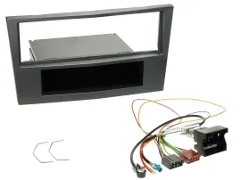 Einbauset DIN Autoradio für Opel Antara Astra H Zafira B ab 2005 charcoal