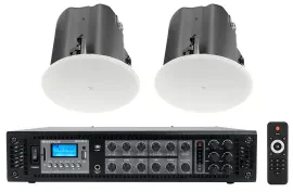 Комплект потолочной акустики для ресторанов/баров JBL Control 418C/T + RCS180-6 8", 70V (набор, пара)