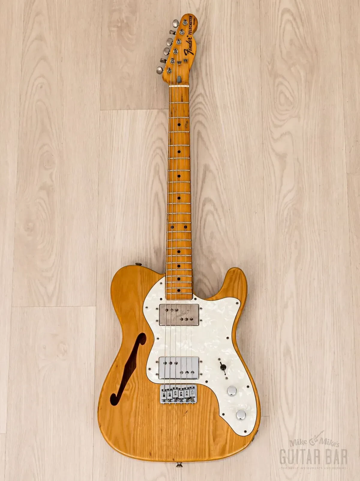 Электрогитара полуакустическая Fender Telecaster Thinline 1972 Vintage Reissue TN72-75 HH Natural w/gigbag Japan 1985