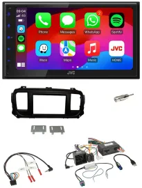 JVC Bluetooth USB Lenkrad 2DIN DAB Autoradio für Citroen Jumpy Spacetourer PDC