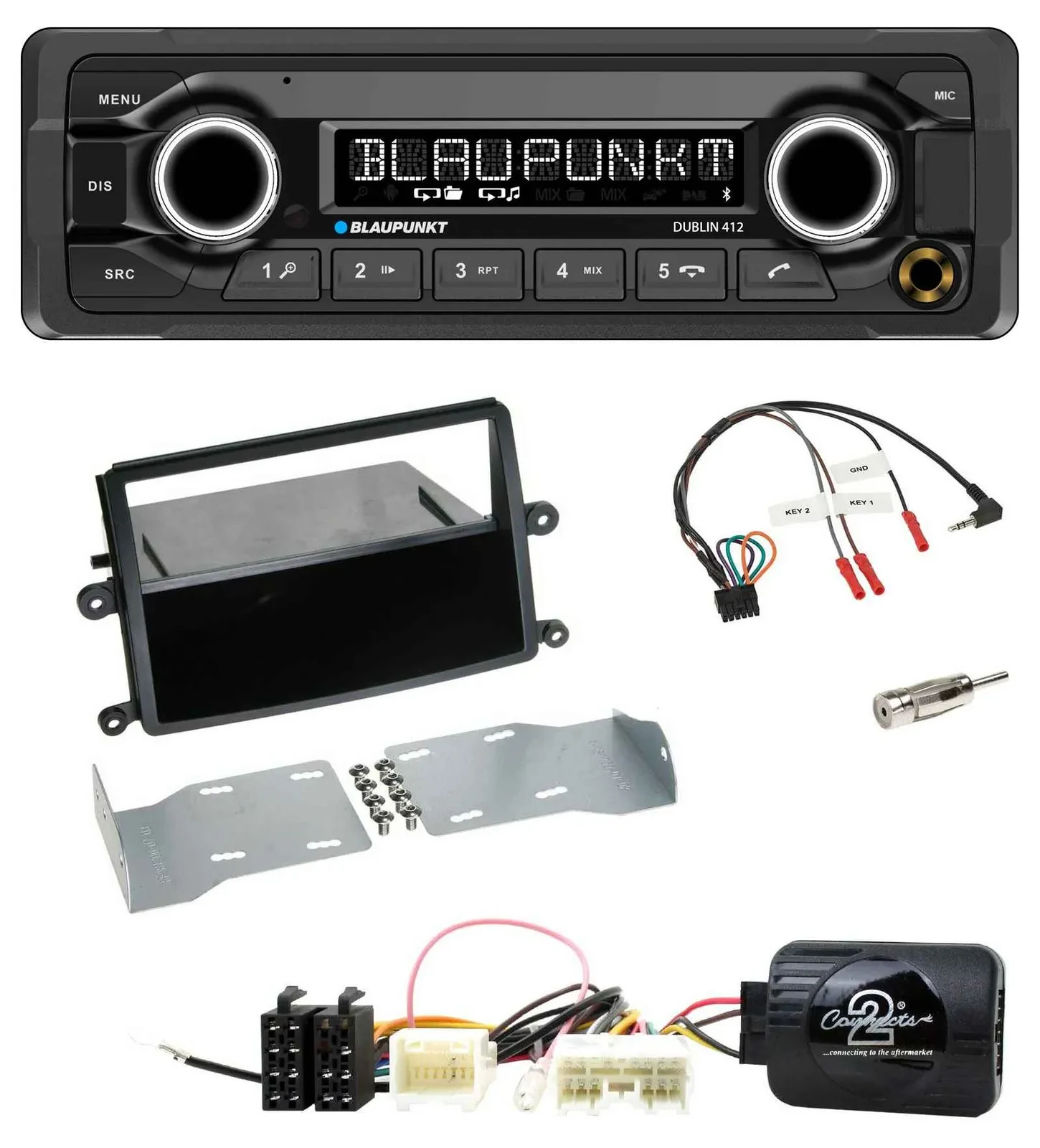 Blaupunkt MP3 Bluetooth USB Lenkrad Autoradio für Mitsubishi L200 2006-2015