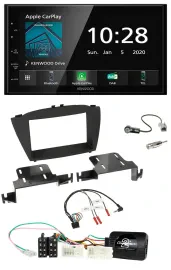 Kenwood Bluetooth Lenkrad DAB USB 2DIN Autoradio für Hyundai ix35 ab 2013 ohne S