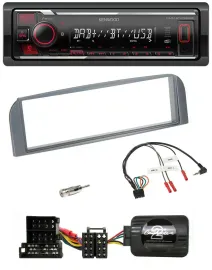 Kenwood Lenkrad Bluetooth USB DAB Autoradio für Alfa 147 GT anthrazit