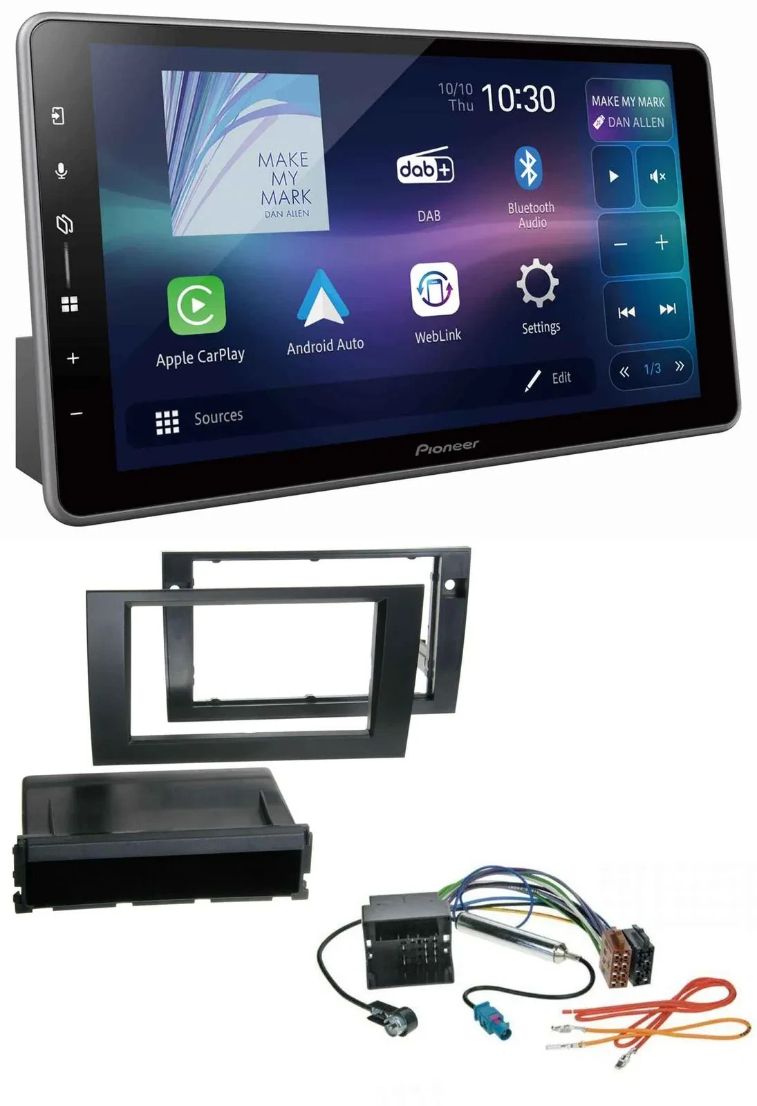 Pioneer Bluetooth USB DAB MP3 Autoradio für Audi A4 01-08 B6 B7 Symphony Quadloc