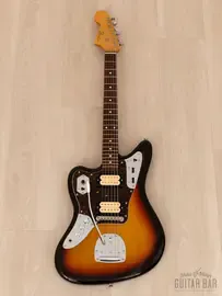 Электрогитара Fender Jaguar 1966 Kurt Cobain HJG-66KC VI Ikebe Limited Model Left-Handed HH Sunburst w/gigbag Japan 2011