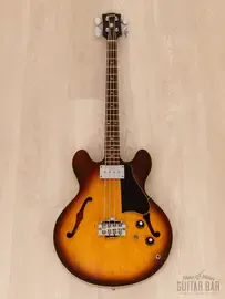 Полуакустическая бас-гитара Gibson EB-2 Semi-Hollow Bass Sunburst USA 1967 w/Mudbucker