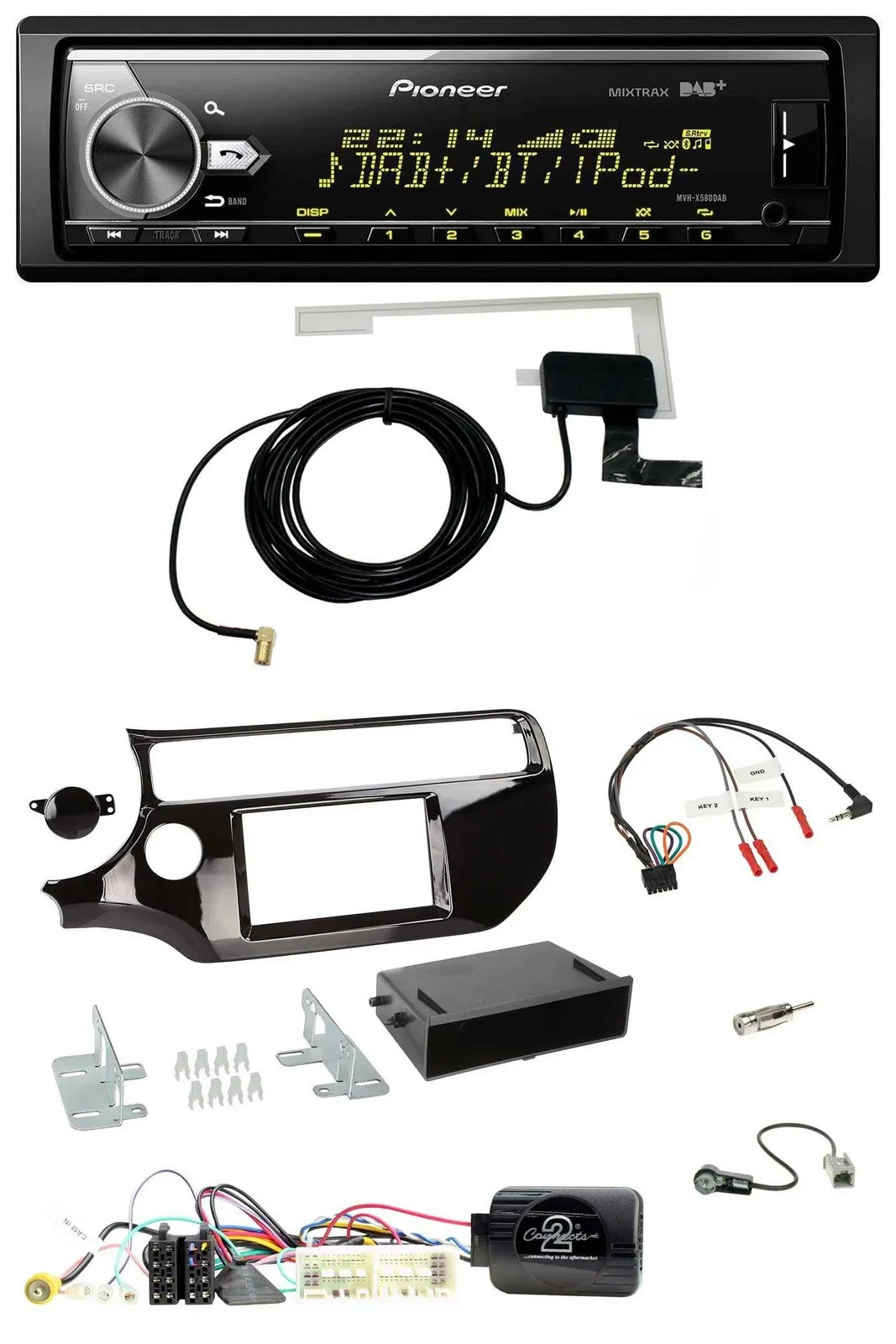 Pioneer Bluetooth DAB USB Lenkrad Autoradio für Kia Rio UB Facelift 2017-2023 pi