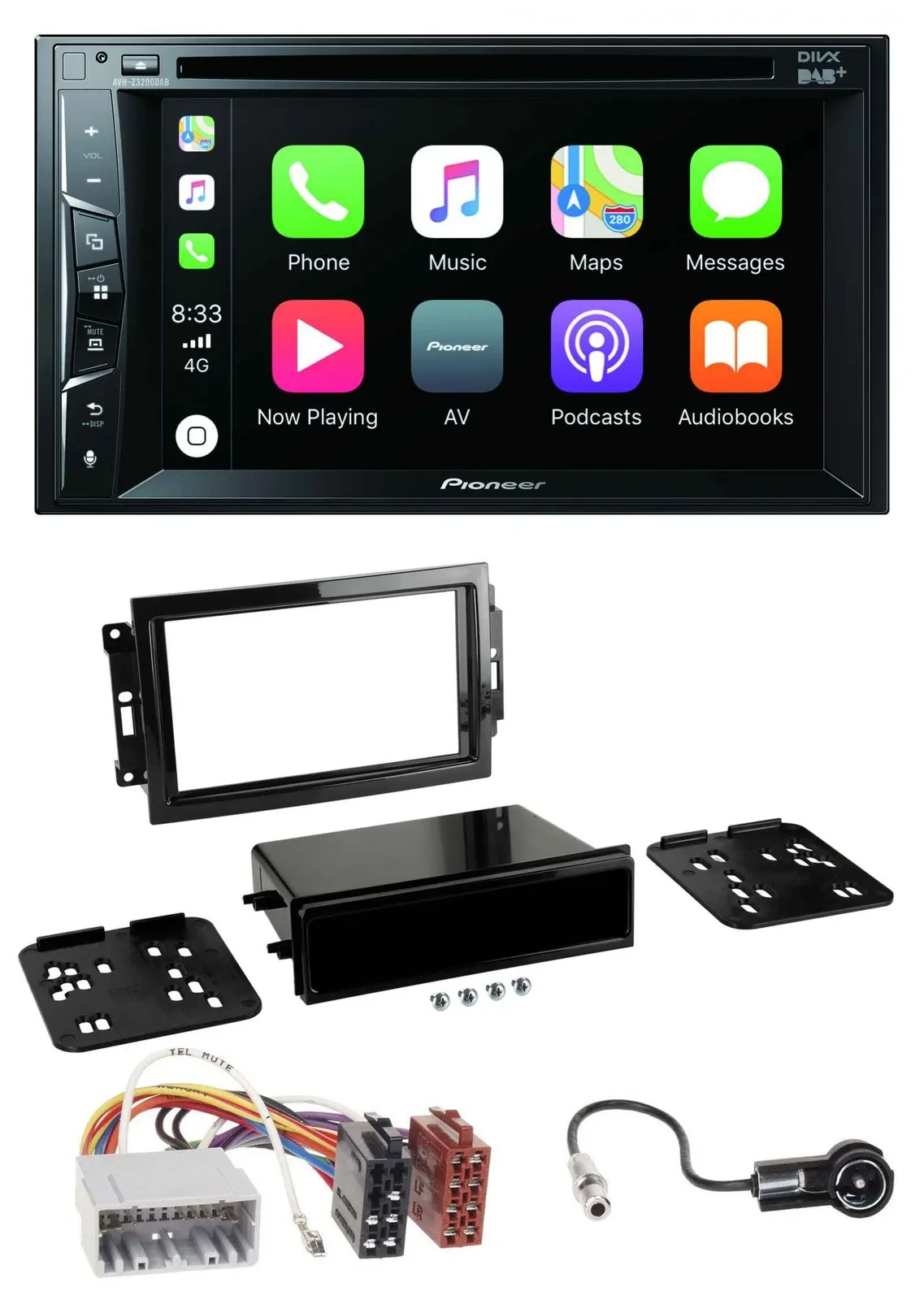 Автомагнитола Pioneer 2DIN MP3 USB DVD Bluetooth DAB для Chrysler PT Cruiser/300C