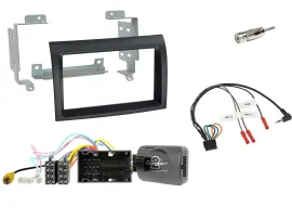 Einbauset Lenkradadapter Doppel DIN Autoradio für Citroen Jumper ab 14 schwarz P